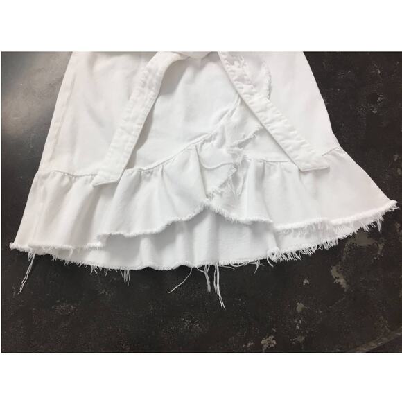 Paige White Size Small Nivelle Skirt Fringe Hem Skirt - Picture 6 of 10